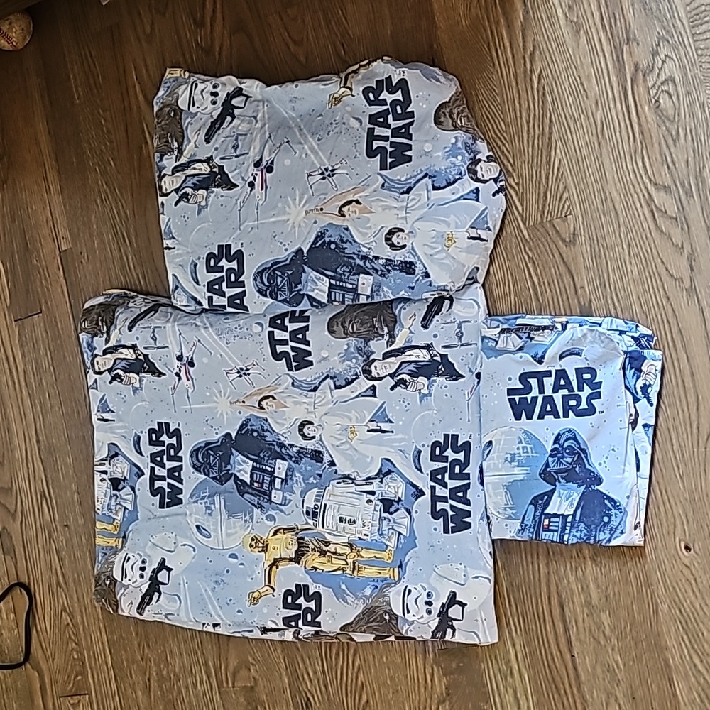 Pottery Barn Kids Star Wars Full Sheet set 100% Organic Cotton